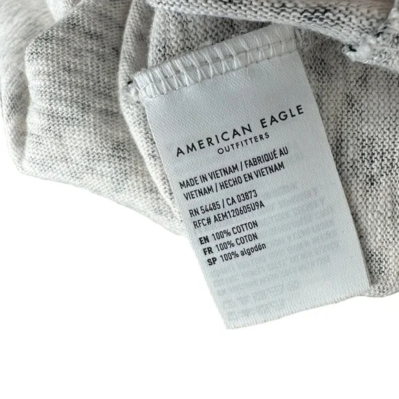 American Eagle Womens Ditsy Floral Mini Dress XS Black Ivory Short Puff Sleeve - Picture 7 of 10